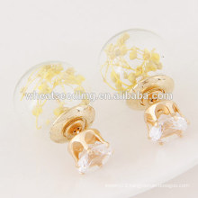 wholesale fashion jewelry wedding korean glass bead jewellery earrings